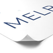 ミニマリストメルボルンモダンマップグレーブループリント ポスター (角)