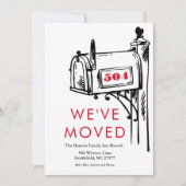 ミニマリストメールボックス新しいホーム引っ越しました 招待状 (正面)
