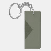 ミニマリストモス緑の矢印キーチェーカスタマイズン – キーホルダー (正面左)