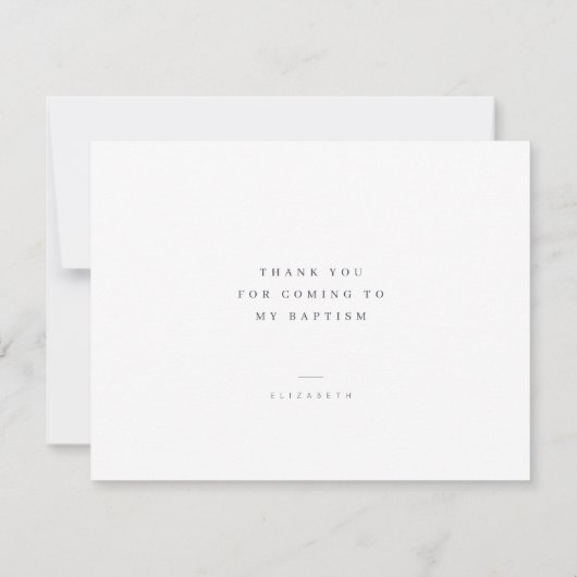 ミニマリストモダンのカスタム写真 サンキューカード (裏面)