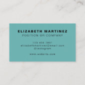 ミニマリストモダンアクアカスタマイズプロフェッショナル 名刺 (裏面)