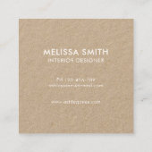 ミニマリストモダンクラフト スクエア名刺 (裏面)