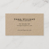 ミニマリストモダンクラフト 名刺 (裏面)