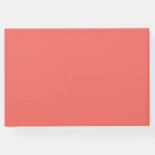 ミニマリストモダンコーラルグレイ結婚モノグラム ゲストブック (裏面)