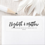 ミニマリストモダンシック結婚差出人住所 ラベル (インサイチュ)