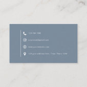 ミニマリストモダンシンプルダスティブルー 名刺 (裏面)