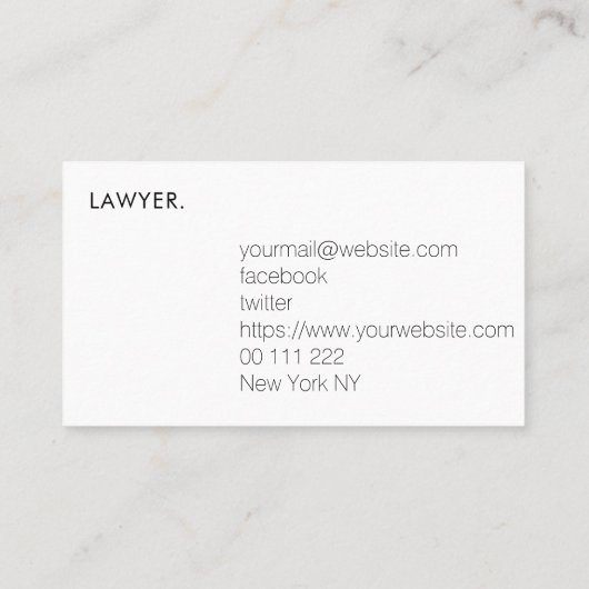 ミニマリストモダンシンプル 名刺 (裏面)