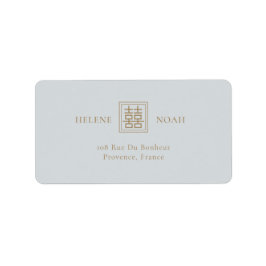 ミニマリストモダンダスティ中国のブ結婚ルー ラベル