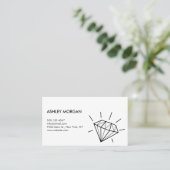 ミニマリストモダンテンプレート宝石ジュエリー商 名刺 (スタンド正面)