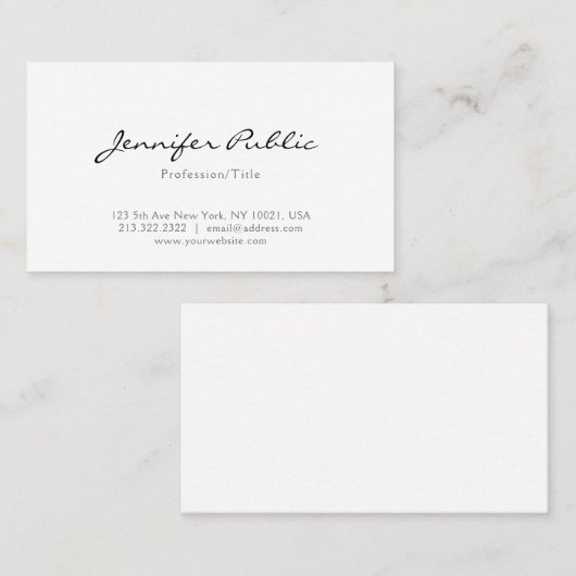 ミニマリストモダンデザインエレガントプロフェッショナル 名刺 (正面/裏面)