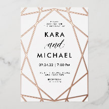 ミニマリストモダンバラ金ゴールドオンホワイト |結婚