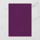 ミニマリストモダンパープル結婚ボタニカル詳細 エンクロージャーカード (裏面)