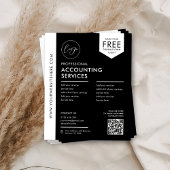 ミニマリストモダンビジネスQRコードプロモーション チラシ