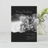 ミニマリストモダンフォトクリスマスカード 招待状 (スタンド正面)