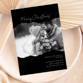 ミニマリストモダンフォトクリスマスカード 招待状