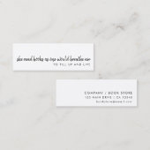 ミニマリストモダンブックマークプロモーションミニカード スキニー名刺 (正面/裏面)