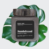 ミニマリストモダンブラックキャンドル製品ラベル スクエアシール