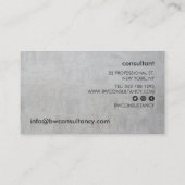 ミニマリストモダンブラックグレーセメントプロフェッショナル 名刺 (裏面)