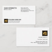 ミニマリストモダンプロフェッショナル金ゴールドホームアイコン 名刺 (正面/裏面)