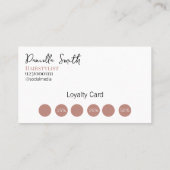 ミニマリストモダンヘアスタイリストロイヤリティ 名刺 (裏面)