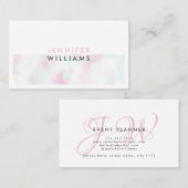 ミニマリストモダンホログラフィックホワイト 名刺 (正面/裏面)