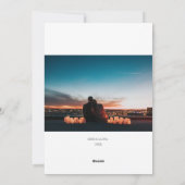 ミニマリストモダンホワイトフォトホリデーカード シーズンカード (裏面)