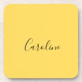 ミニマリストモダンマスタード黄 コースター (正面)