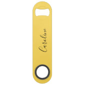 ミニマリストモダンマスタード黄 スピード栓抜き (正面)