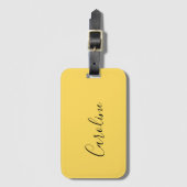 ミニマリストモダンマスタード黄 ラゲッジタグ (正面縦)