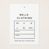 ミニマリストモダンモノグラムつるビジネスラベル (裏面)