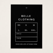 ミニマリストモダンモノグラムつるビジネスラベル (裏面)