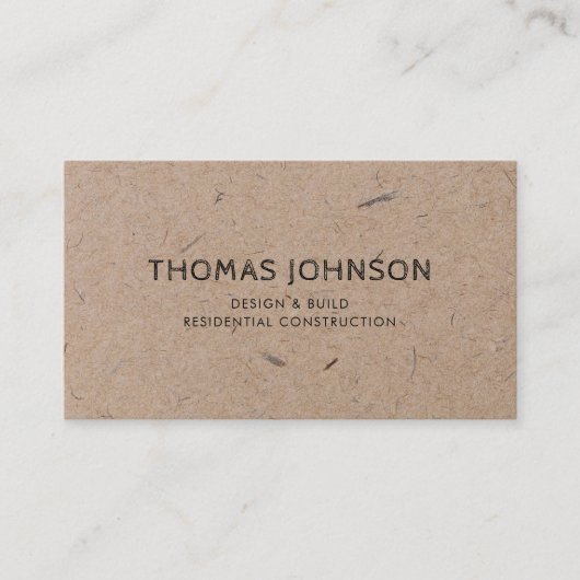 ミニマリストモダン素朴建築 名刺 (正面)