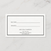 ミニマリストモダン紹介 紹介カード (裏面)