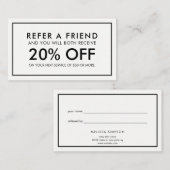 ミニマリストモダン紹介 紹介カード (正面/裏面)