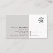 ミニマリストモダン、ソーシャルメディアの名刺 名刺 (正面)