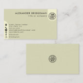 ミニマリストモダン、ソーシャルメディアの名刺 名刺 (正面/裏面)