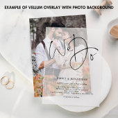 ミニマリストモダンWe Do Script結婚. ベラム紙招待状