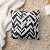 ミニマリストモノクロシェブロンパターン装飾用クッション クッション (ブランケット)