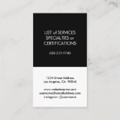 ミニマリストモノクロ2階調 名刺 (裏面)