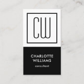 ミニマリストモノクロ2階調 名刺 (正面)
