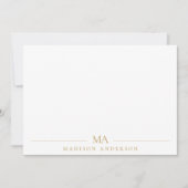 ミニマリストモノグラムイニシャルモダンプロフェッショナル ノートカード (正面)