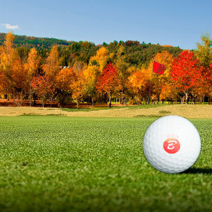 ミニマリストモノグラムイニシャルBオレンジサンゴ ゴルフボール