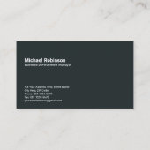 ミニマリストモノグラムエレガントオングレー | Sans Serif 名刺 (裏面)