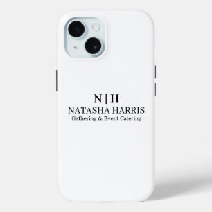 ミニマリストモノグラムカスタムビジネスLogoiPhone iPhone 15ケース