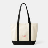 ミニマリストモノグラムキャンバス トートバッグ (裏面)
