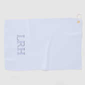 ミニマリストモノグラムシャドウフォントボホブルー ゴルフタオル (横)