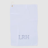 ミニマリストモノグラムシャドウフォントボホブルー ゴルフタオル (正面)