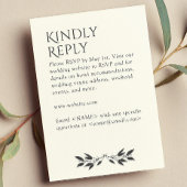 ミニマリストモノグラムストライプのソフトホワイト 出欠カード