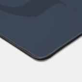 ミニマリストモノグラムダークブルーエレガントプロフェッショナル デスクマット (コーナー)