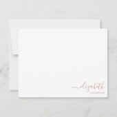 ミニマリストモノグラムバラマウヴシンプル ノートカード (正面)